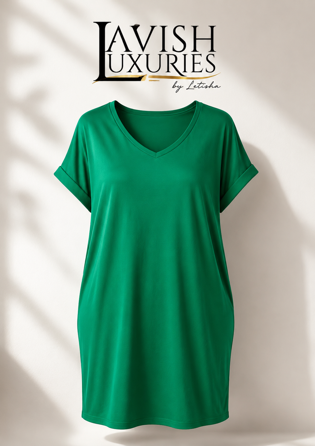 Lavish Green T-Shirt Maxi Dress