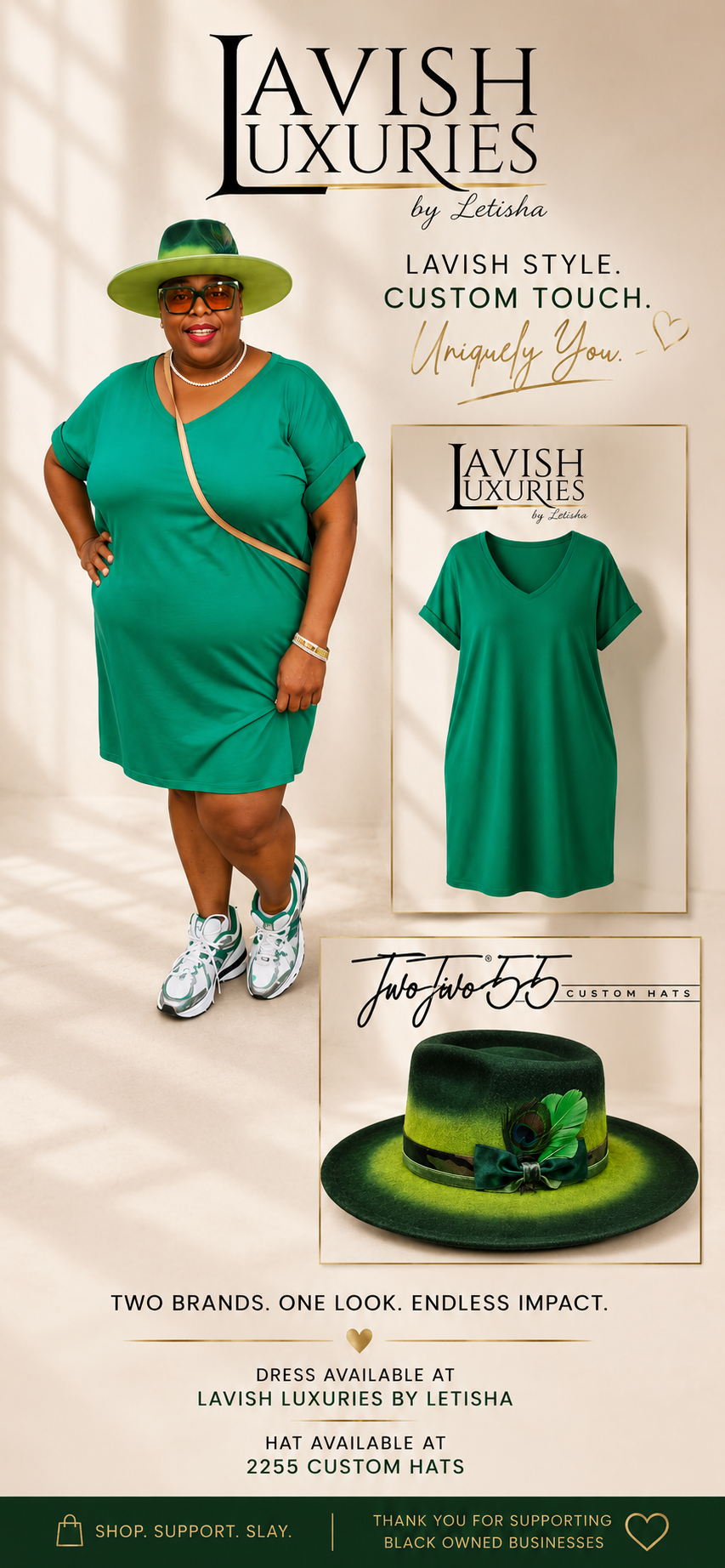 Lavish Green T-Shirt Maxi Dress