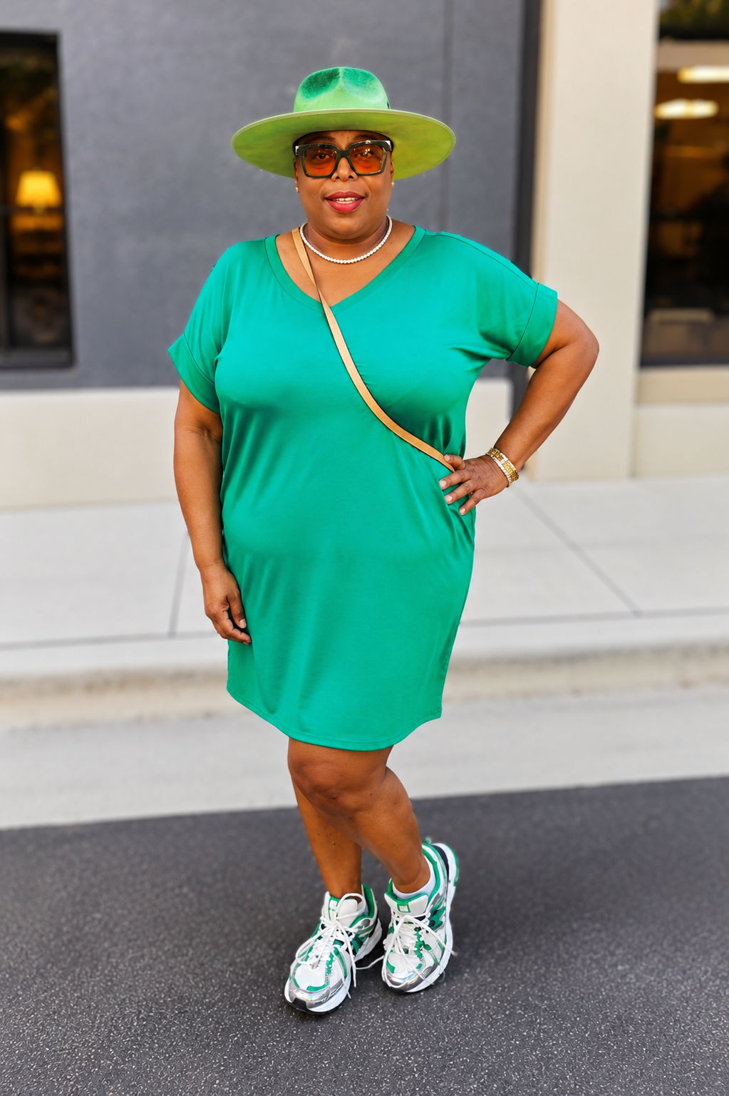 Lavish Green T-Shirt Maxi Dress