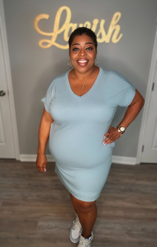 Tee (Denim Blue) Maxi Dresses